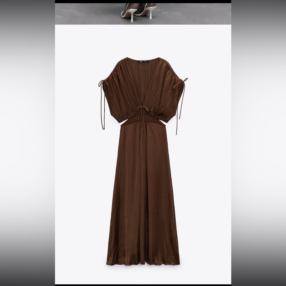 Zara Satin cutout dress